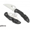 Spyderco Delica 4 Wharncliffe Folding Knife 2.87" VG10 Satin Plain Blade, Black FRN Handles, Lockback - C11FPWCBK Spyderco C11FPWCBK