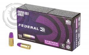Federal Syntech Training Match 9mm 147 Gr Total Syntech Jacket Flat Nose Box of 50 — Go Tenda