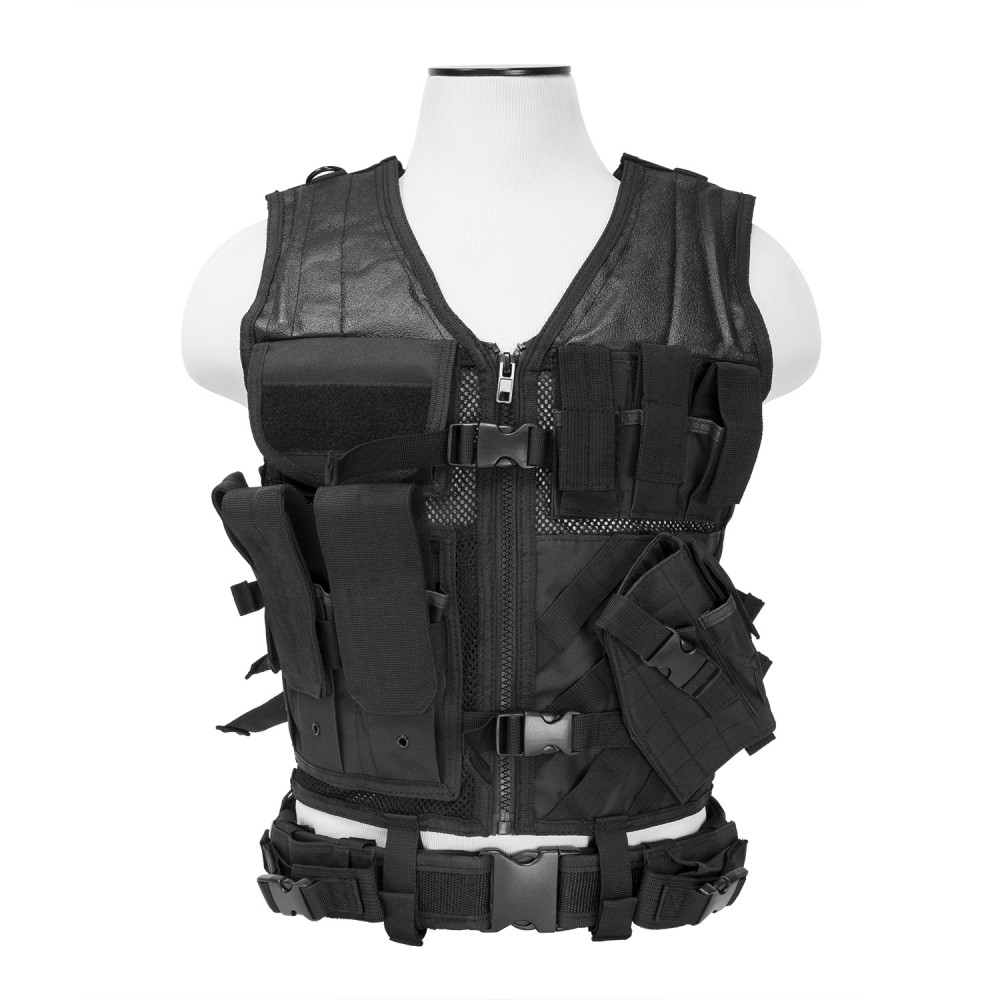 VISM Tactical Vest Black MED-2XL » Tenda Canada