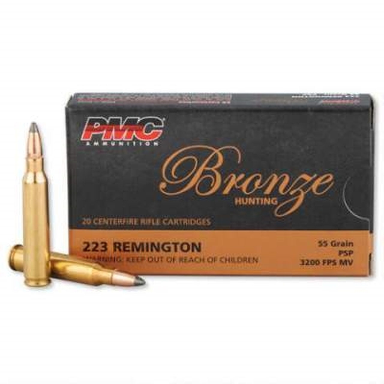 PMC Bronze 223 Rem 55 Gr SP Ammunition Box of 20 » Tenda Canada