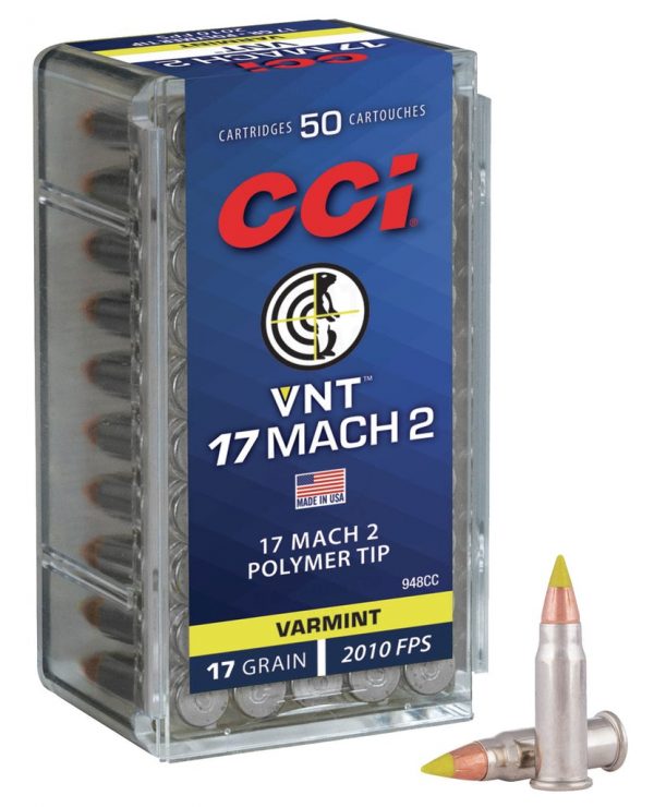 CCI Varmint VNT 17 Mach 2 17Gr Polymer Tip Box of 50
