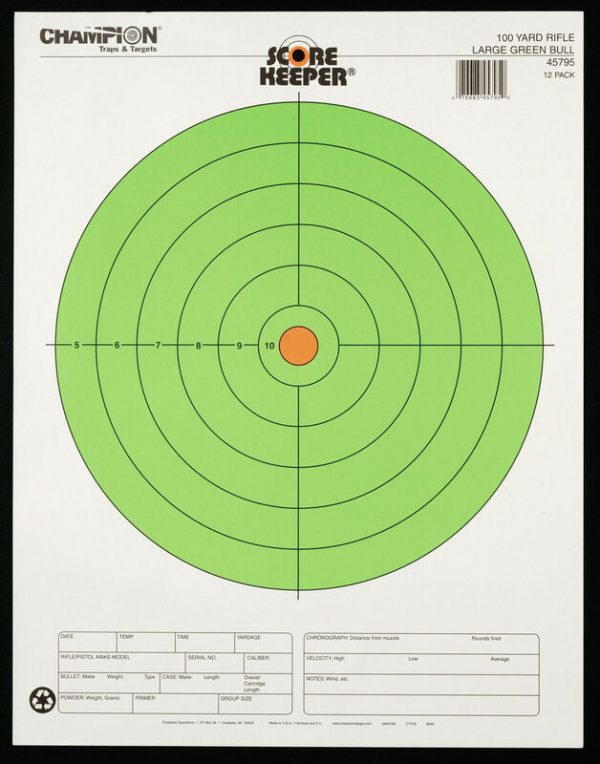 45795_ScoreKeeper_OG_100ydRifle_GreenLgBull_target 45795_ScoreKeeper_OG_100ydRifle_GreenLgBull_target