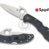 Spyderco Delica 4 Emerson Opener Folding Knife 2-7/8" VG10 Satin Plain Blade with Wave, Gray FRN Handles, Lockback - C11PGYW Spyderco C11PGYW