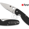 Spyderco Emphasis Folding Knife 3.61" Satin Combo Blade, Black G10 Handles, Liner Lock - C245GPS C245GPS