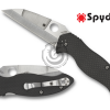 Spyderco Kelly McCann Canis Folding Knife 3.36" S30V Satin Plain Blade, Peel-Ply Carbon Fiber/G10 Laminate Handles, Compression Lock - C248CFP C248CFP