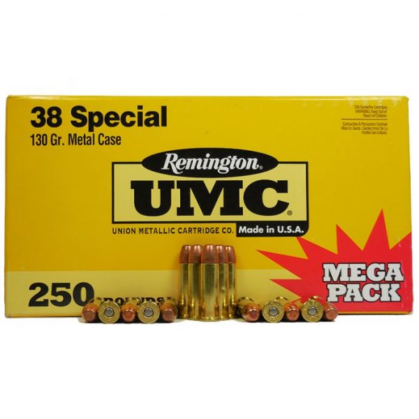 Remington UMC 38 Special 130Gr Full Metal Jacket Box of 250