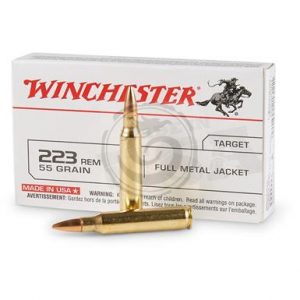 Winchester USA 223 Rem 55 GR FMJ Ammunition Box of 20 — Go Tenda