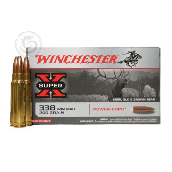 Winchester SuperX 338 Win Mag 200 Gr Power Point Box of 20