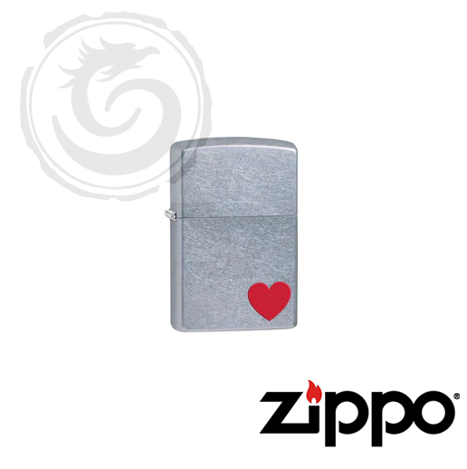 Zippo Lighter - Hearts Satin Chrome | Lighter USA