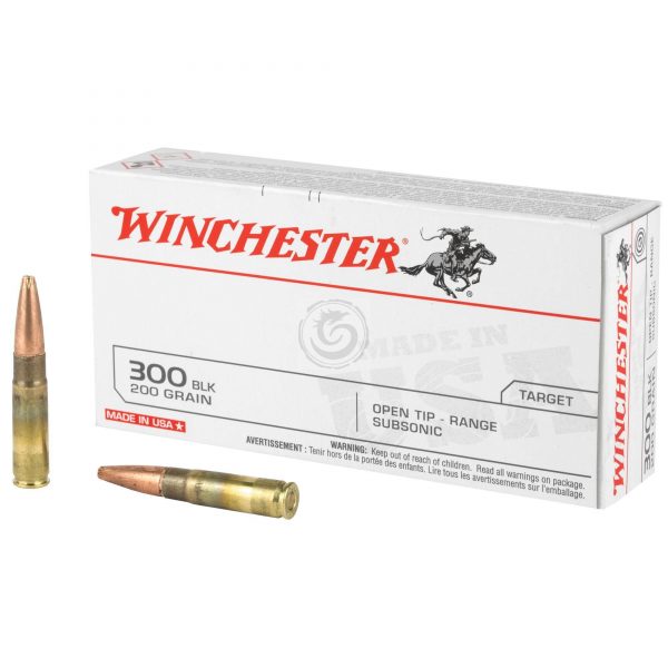 Winchester USA 300 AAC Blackout 200 Gr Open Tip Range SubSonic Box of 20