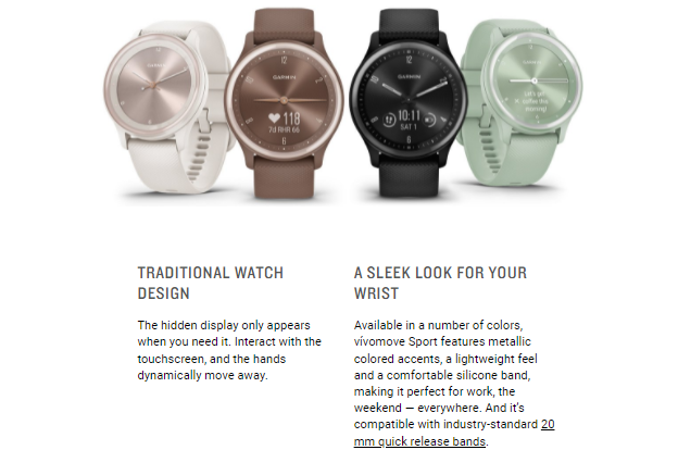 Garmin Vívomove Sport with Peach Gold Accents » Tenda Canada