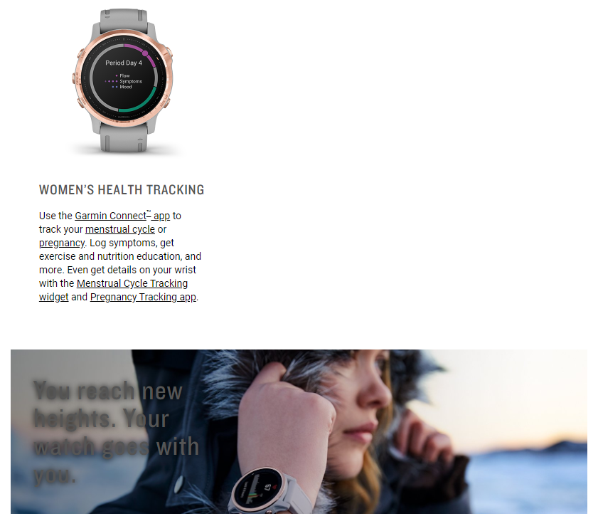 Garmin Fenix 6S Pro Watch, Rose Gold-tone with White Band » Tenda