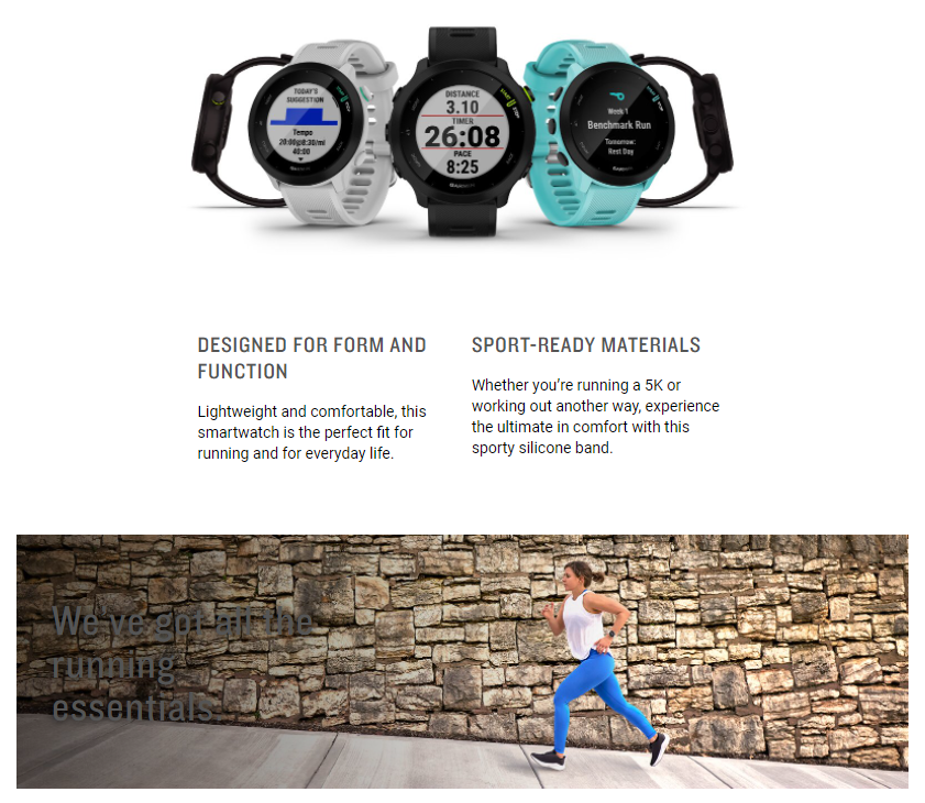 Garmin Forerunner 55 Smart Watch - Black | Buy in Canada | Gotenda