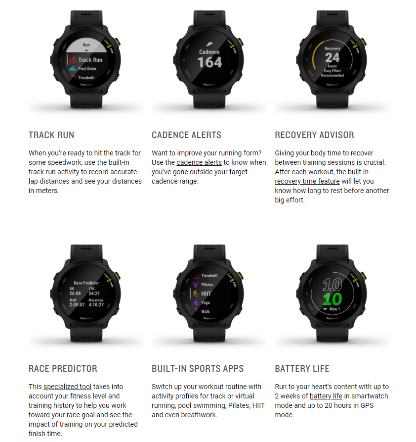 Garmin Forerunner 55 Smart Watch - Black | Buy in Canada | Gotenda
