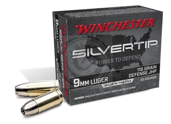 Winchester Silvertip 9mm 115 Gr JHP Ammunition Box of 20