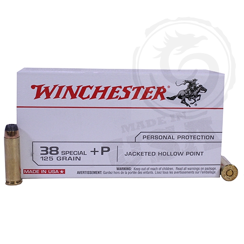 Winchester USA 38 Special +P 125Gr JHP Box Of 50