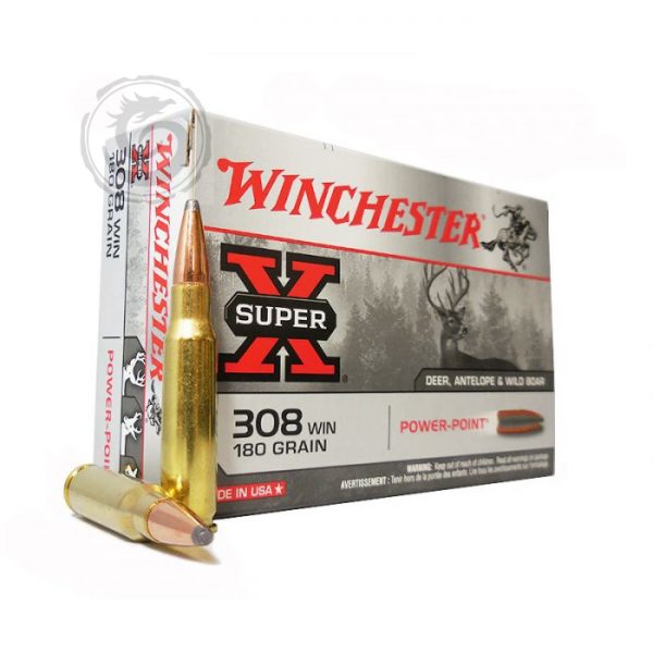 Winchester SuperX 308 Win 180 Gr PowerPoint Box of 20