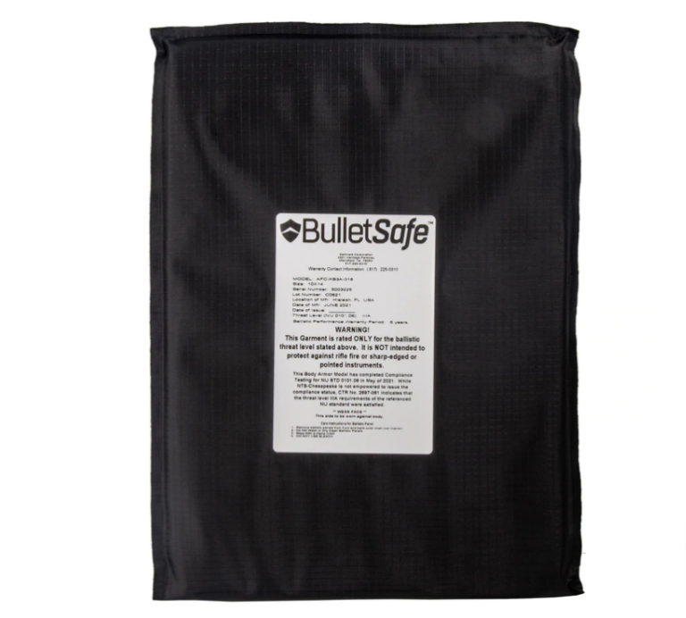 BulletSafe Bulletproof Backpack Panel » Tenda Canada