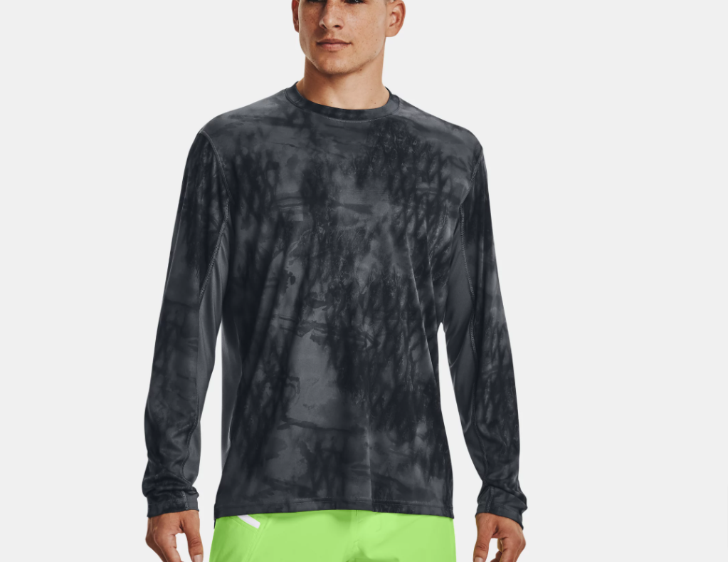 Under Armour Men's UA IsoChill Shorebreak Camo Long SleevePinch Gray