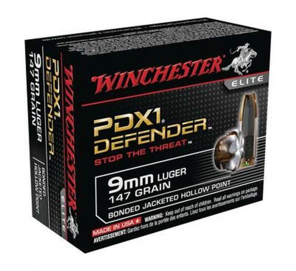Winchester Supreme Elite 9mm 147 GR Bonded PDX1 Ammunition Box of 20