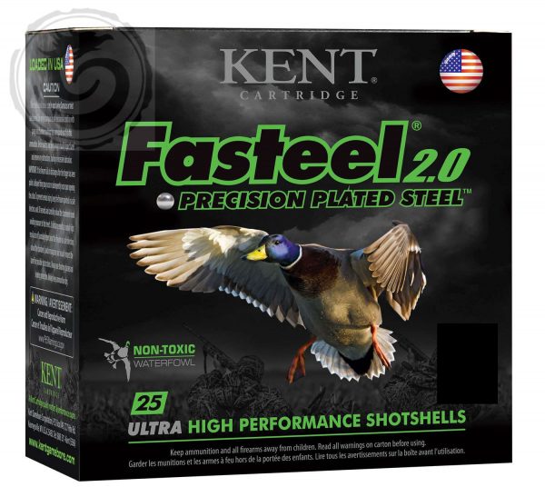 Kent Fasteel 2.0 Cartridge 12Ga, 3″, 1-1/8 oz, #3 Shot Box of 25