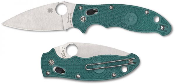 Spyderco Manix 2 Lightweight Folding Knife 3.37" CPM-SPY27 Satin Plain Blade, Cobalt Blue FRCP Handles, Ball Bearing Lock - C101PCBL2 C101PCBL2