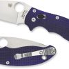 Spyderco Manix 2 Folding Knife 3.37" S110V Satin Plain Blade, Blue/Purple (Blurple) G10 Handles, Ball Bearing Lock - C101GPDBL2 Spyderco C101GPDBL2