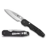 Spyderco Kevin Smock Folding Knife 3.45" S30V Satin Plain Blade, Carbon Fiber/G10 Laminate Handles, Compression Lock - C240CFP Spyderco C240CFP