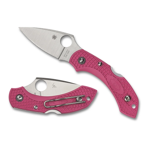 Spyderco Dragonfly 2 Lightweight Folding Knife 2.28" S30V Satin Plain Blade, Pink FRN Handles, Lockback - C28FPPNS30V2 Spyderco C28FPPNS30V2