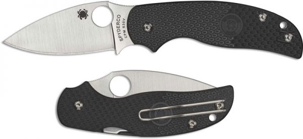 Spyderco Sage 5 Lightweight Folding Knife 3.00" CPM-S30V Satin Plain Blade, Black FRN Handles, Compression Lock - C123PBK SP-C123PBK