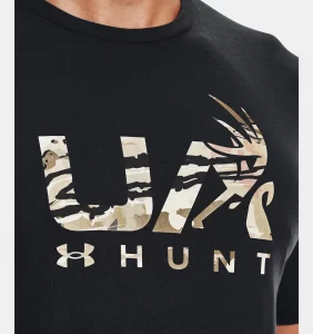 Under Armour Men s UA Antler Hunt Logo T Shirt Black UA Barren Camo UA 1366014 001 Tenda Canada