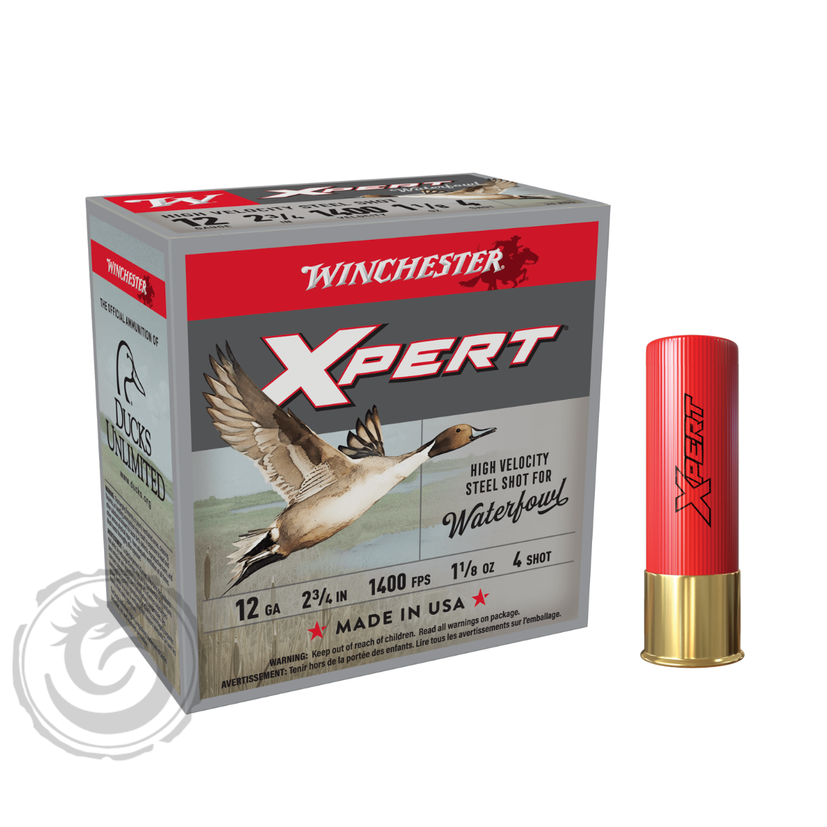 Winchester Super-X Xpert High Velocity 12 Ga 2-3/4″,1-1/8 OZ, #4 Shot Box of 25 — Go Tenda