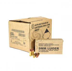 Remington Overrun Military Pistol 9mm 115Gr FMJ Box of 50 — Go Tenda