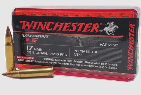 Winchester Varmint LF 17 HMR NTX 15.5 GR Polymer Tip Box of 50