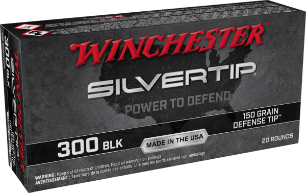 Winchester Silvertip 300 AAC Blackout 150Gr Defense Tip Ammuntion Box of 20