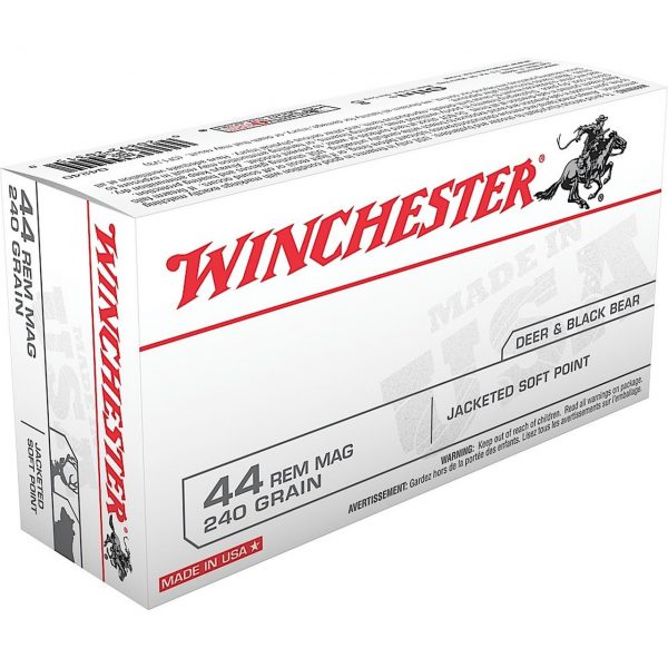 Winchester USA 44 Rem Mag 240Gr JSP Box of 50
