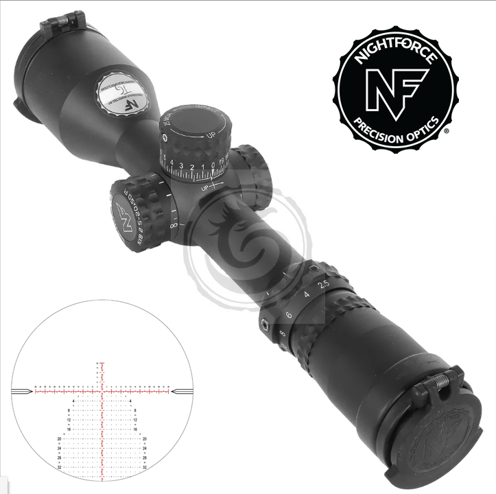 Nightforce NX8 2.5-20x50mm F1 .25 MOA Illum PTL MOA-XT Black