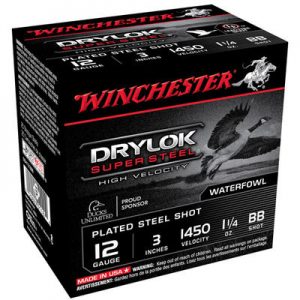 Winchester Supreme High Velocity 12 Ga, 3″, 1-1/4 oz #BB Steel Box of 25 — Go Tenda
