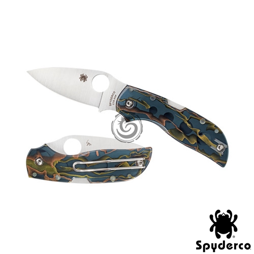 Spyderco Chaparral Folding Knife 2.8" CTS XHP Satin Plain Blade, Raffir Noble Handles (Coloration and Pattern May Vary), Lockback - C152RNP Spyderco C152RNP