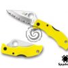 Spyderco Ladybug 3 Salt Folding Knife 1.94" Satin Serrated Blade, Yellow FRN Handles, Lockback - LYLS3 Spyderco LYLS3