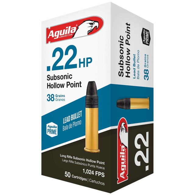 Aguila Subsonic 22 LR 38 Gr HP Box of 50 — Go Tenda
