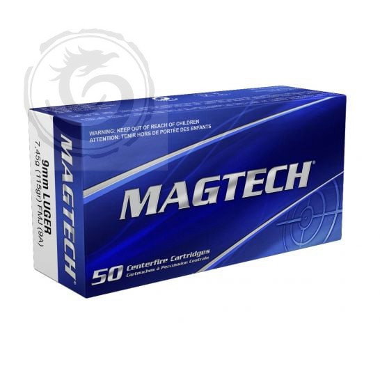 Magtech Sport 9mm 115 Gr FMJ Ammo Box of 50