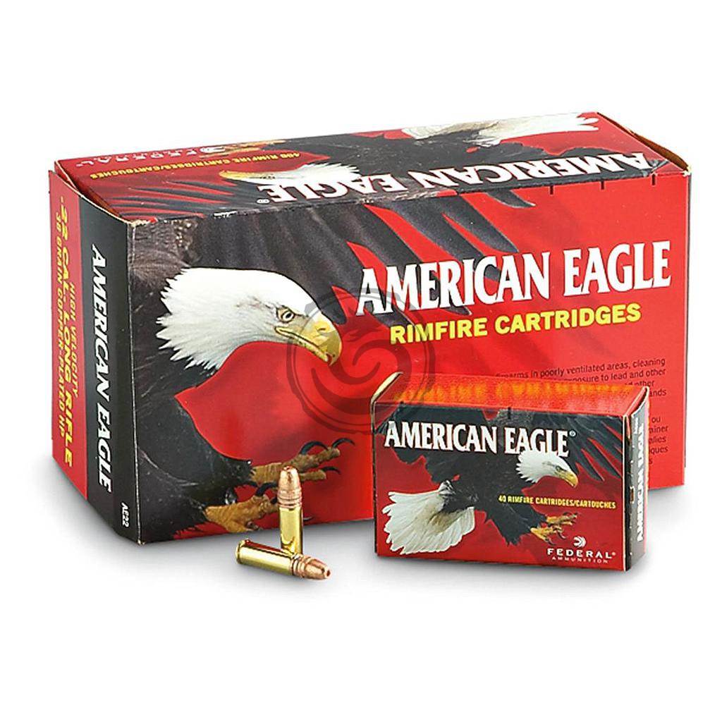 Federal American Eagle 22LR 38Gr Copper Plated HP Brick of 400