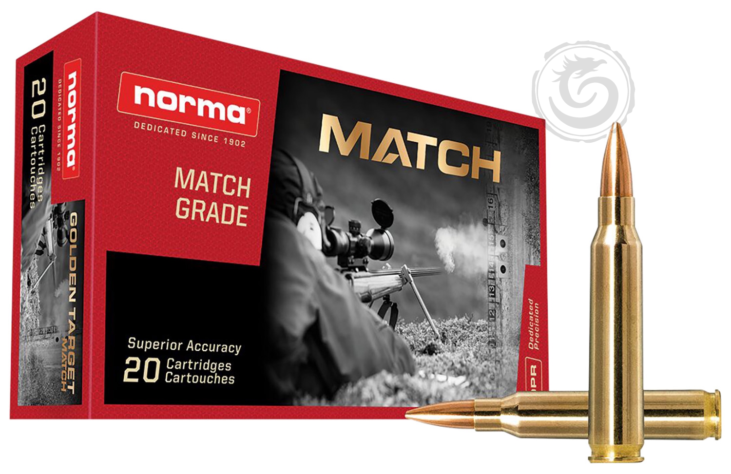 Norma Golden Target 308 Win 168 Gr Sierra Match King BTHP Box of 20 — Go Tenda