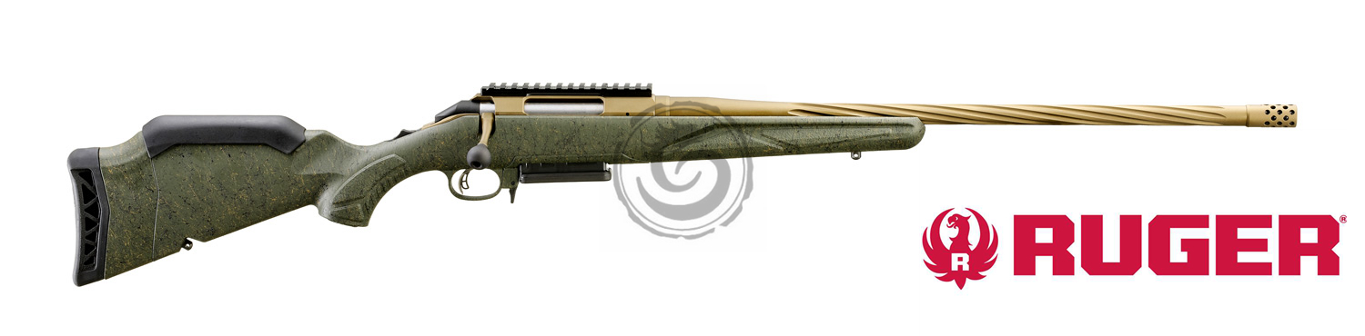 Ruger American Gen II 6.5 Creedmoor, 22″ Threaded Barrel, Green Splatter — Go Tenda