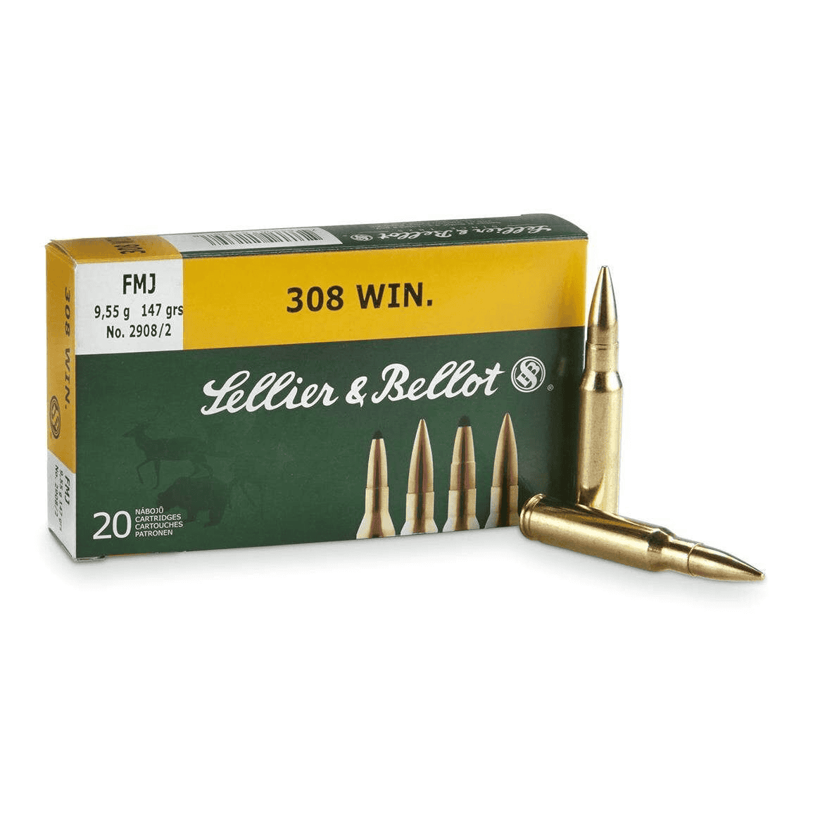 Sellier & Bellot 308 Win 147Gr FMJ Box of 20 — Go Tenda