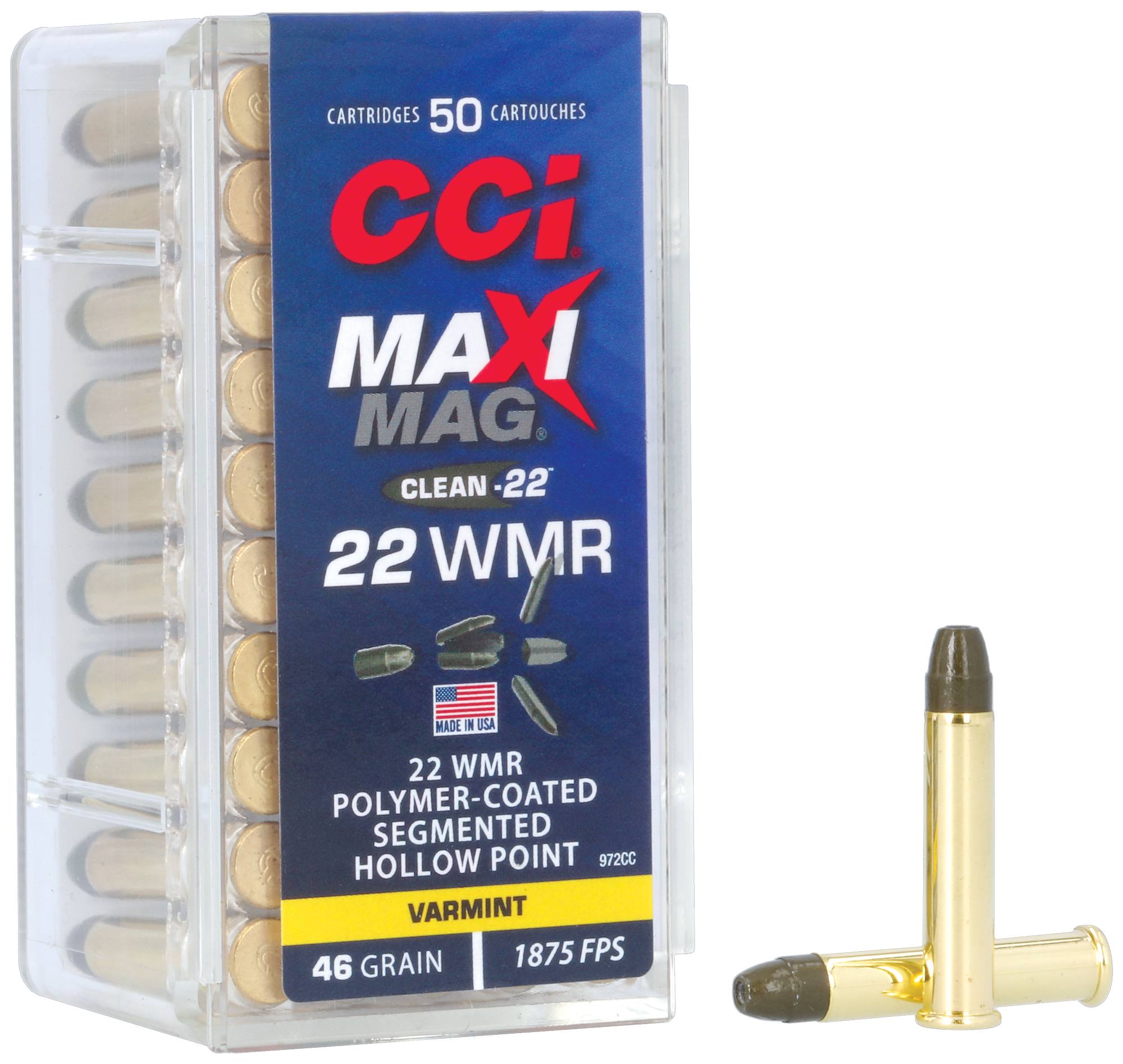 CCI Maxi-Mag 22 WMR 46 Gr Segmented HP  Box of 50 — Go Tenda