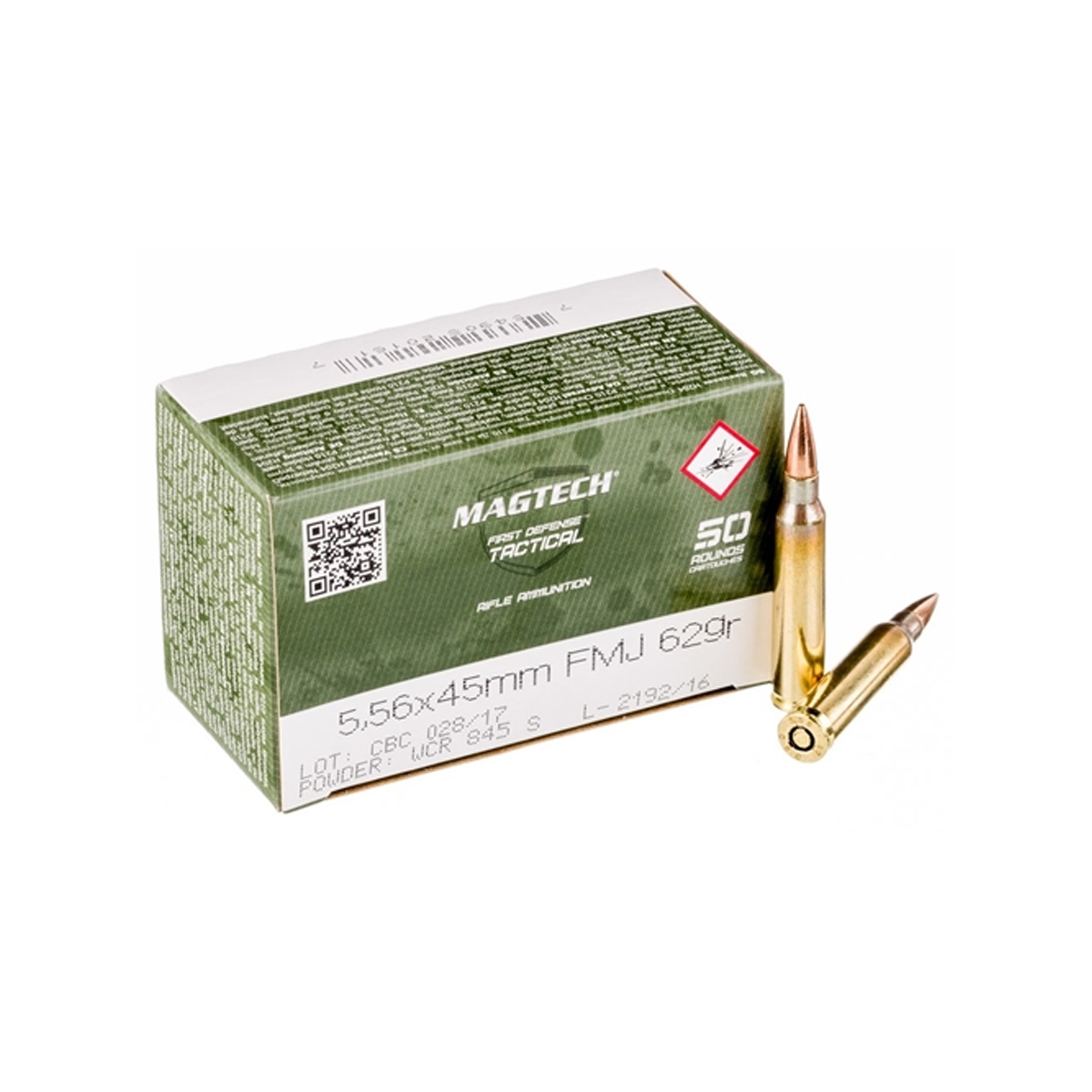 Magtech 5.56 Nato 62 Gr FMJ Ammunition Box of 50 — Go Tenda