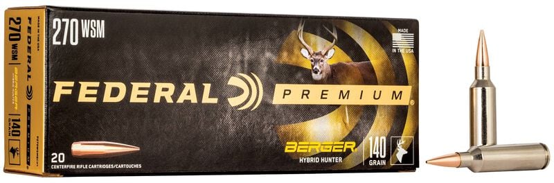 Federal Premium Berger Hybrid Hunter 270 WSM 140 Gr Box of 20 — Go Tenda