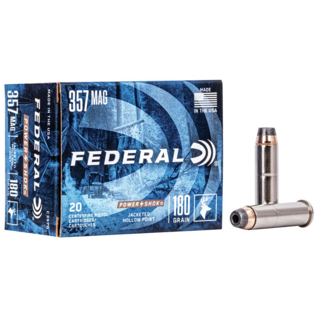 Federal Power-Shok 357 Mag 180 Gr JHP Box of 20 — Go Tenda